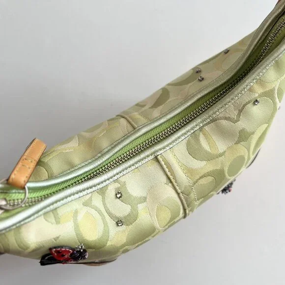 Coach Optic Signature Monogram Ladybug Mini Hobo Bag - Picture 3 of 13